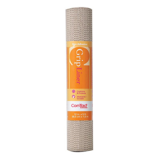 Con-Tact Grip 5 ft. L X 12 in. W Taupe Non-Adhesive Shelf Liner