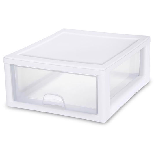 Sterilite Stacking Drawer 17 " L x 14.4 " W x 7.9 " H 16 Qt. Clear Stackable