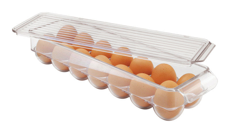iDesign Linus 3 in. H X 4.25 in. W X 14.5 in. D Plastic Egg Holder