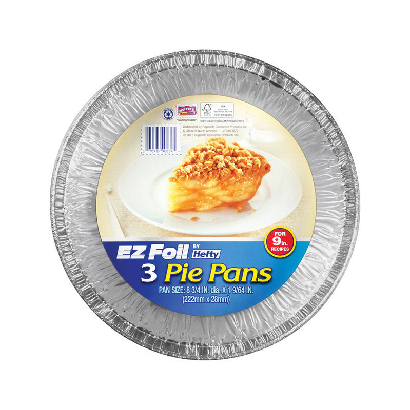 Hefty EZ Foil 8-3/4 in. W X 8-3/4 in. L Pie Pan Silver 3 pk