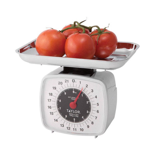 Taylor White Analog Kitchen Scale 22 lb