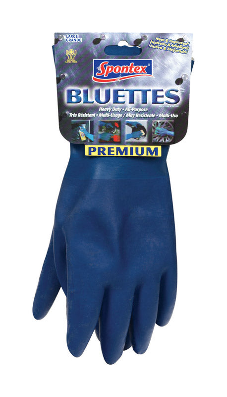 Spontex Bluettes Neoprene Cleaning Gloves L Blue 1 pk