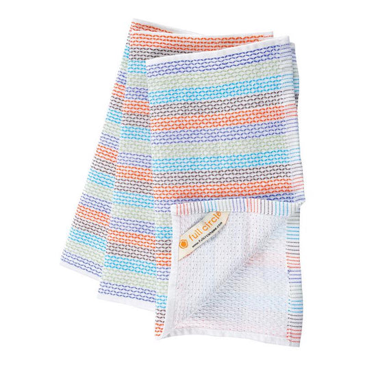 Full Circle Tidy Multicolored Cotton Dish Cloth 3 pk