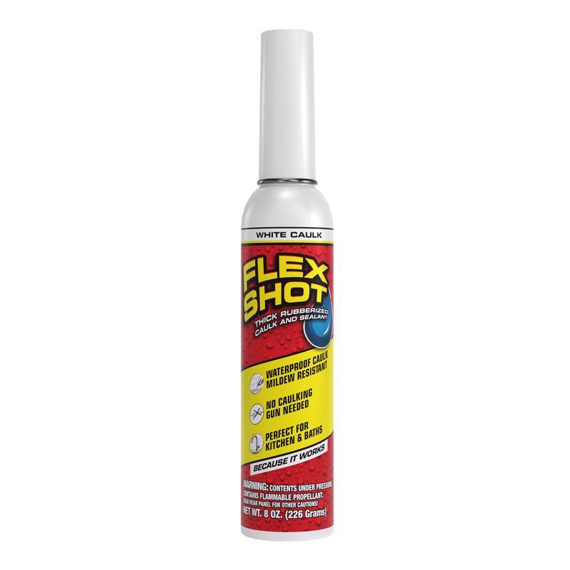 Flex Seal Family of Products Flex Shot White Rubber All Purpose Waterproof Sealant 8 oz
