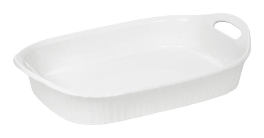 CorningWare 10.5 in. W X 16-1/8 in. L Casserole Pan White