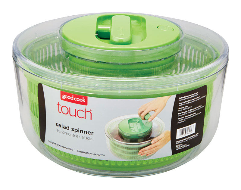 Good Cook Touch Green/Clear Plastic Salad Spinner