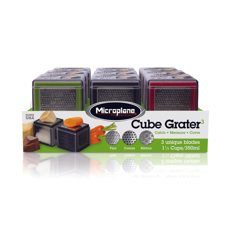 Microplane Assorted Colors Plastic/Stainless Steel Cube Grater