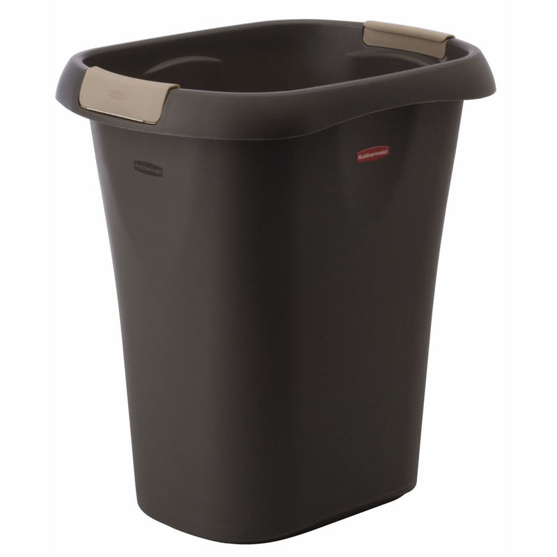 Rubbermaid 5.25 gal Black Plastic Open Top Wastebasket