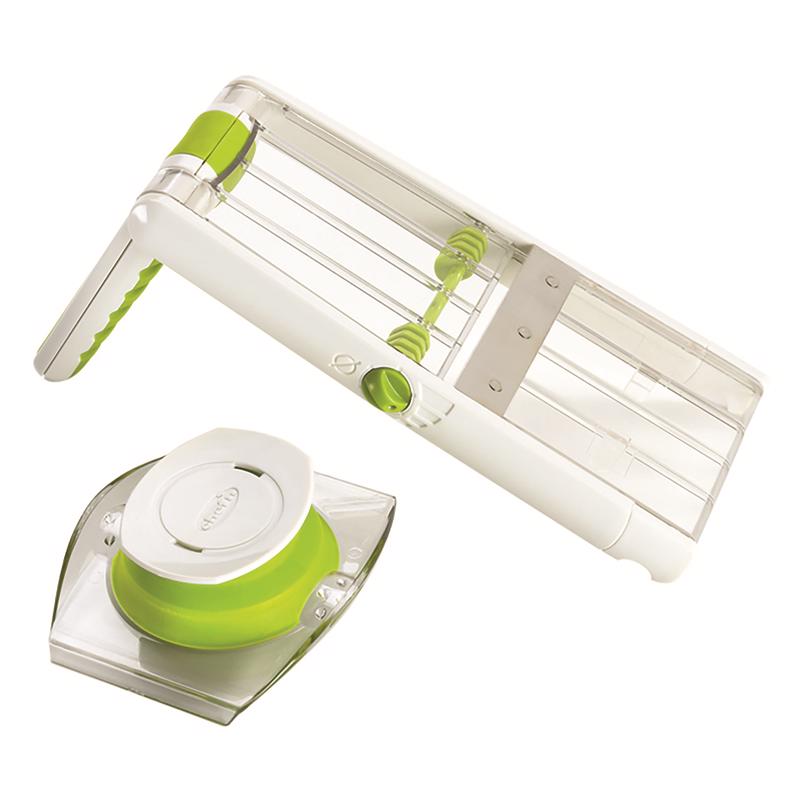 Chef'n SleekSlice Green/White Plastic/Stainless Steel Collapsible Mandoline