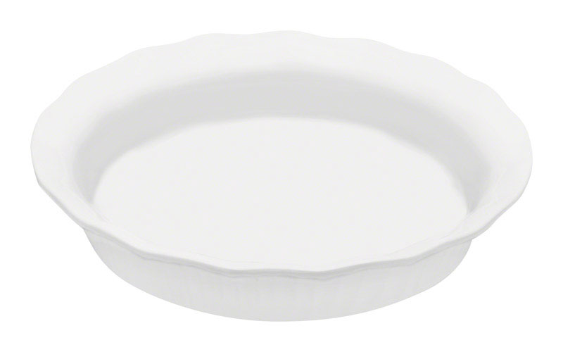 CorningWare 9 in. W X 9 in. L Pie Plate French White