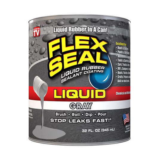 Flex Seal Family of Products Flex Seal Gray Liquid Rubber Sealant Coating 32 fl. oz.