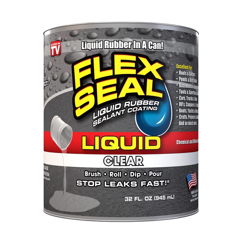 Flex Seal Family of Products Flex Seal Clear Liquid Rubber Sealant Coating 32 fl. oz.