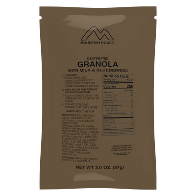 Granola with Milk & Blueberries - Military