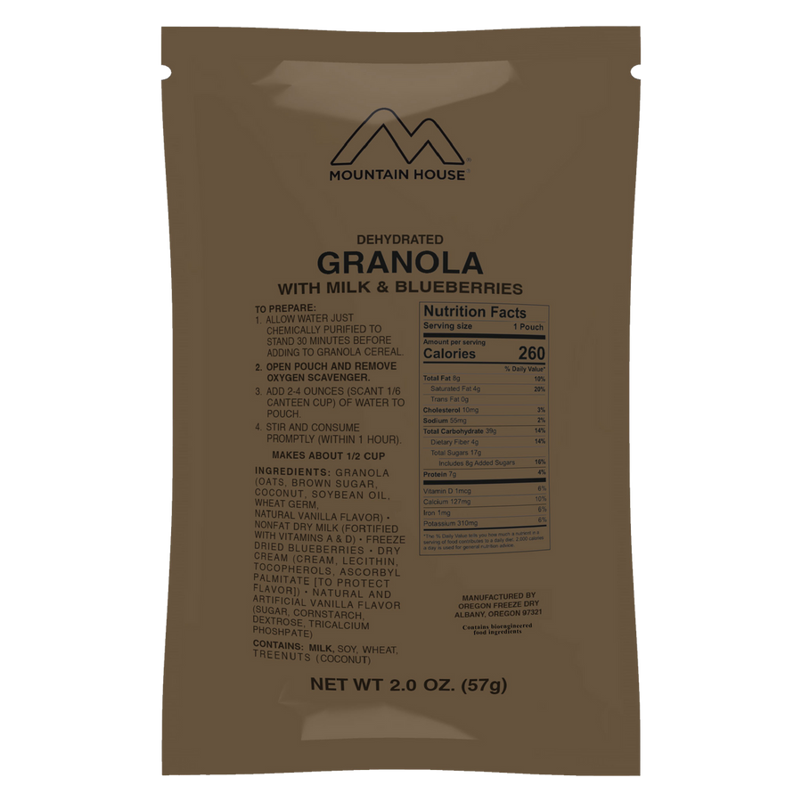 Granola with Milk & Blueberries - Military
