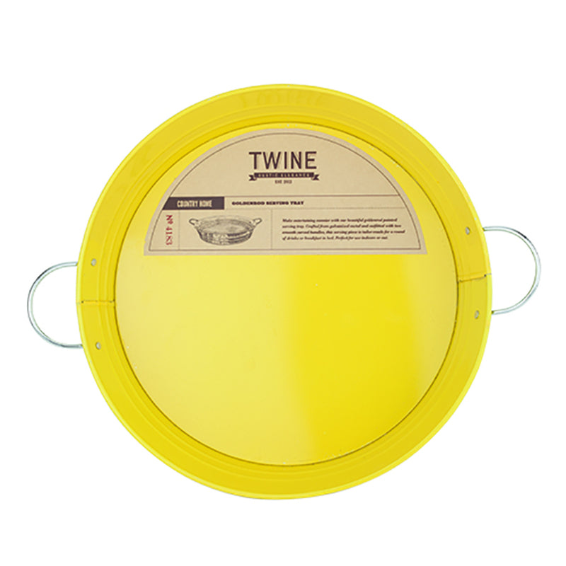 TWINE Country Home Yellow Metal Serving Tray