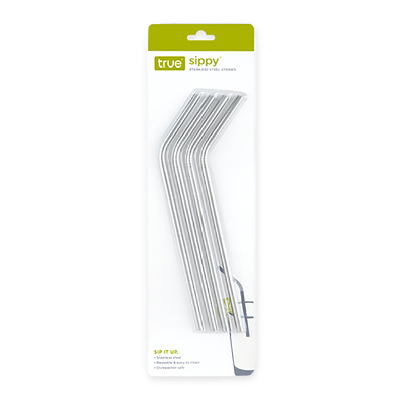True Sippy Silver Stainless Steel Straws