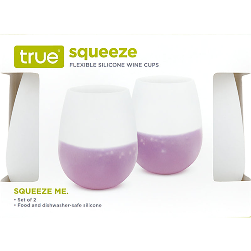 True Squeeze Me White Silicone Stackable Wine Cup