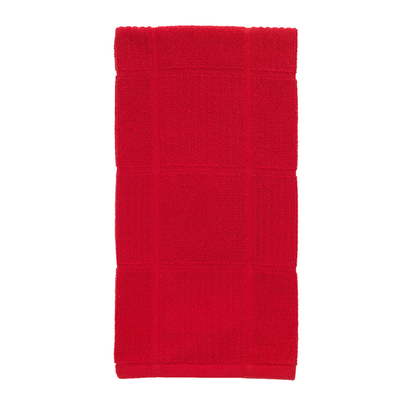 T-Fal Red Cotton Checked Parquet Kitchen Towel 1 pk