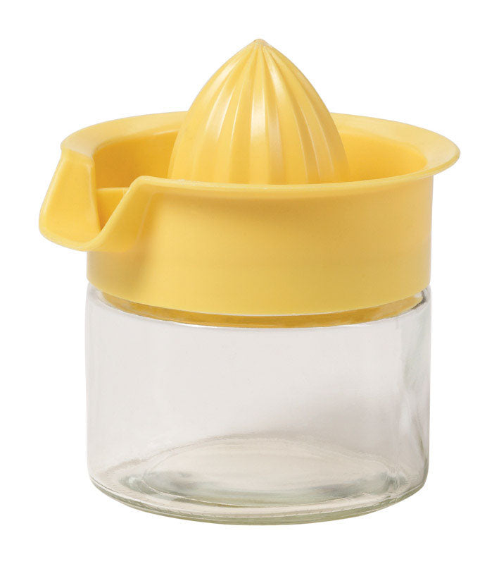 Lifetime Clear/Yellow Glass/Plastic Manual Juice Press 12 oz