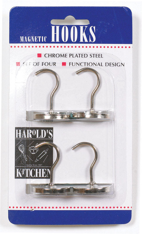 Harold Import Silver Steel Magnetic Hooks