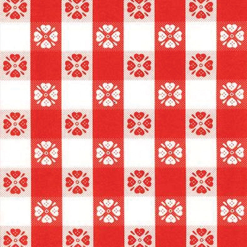 Magic Cover .01 in. H X 540 in. L Red/White Vinyl Flannel Back Covering