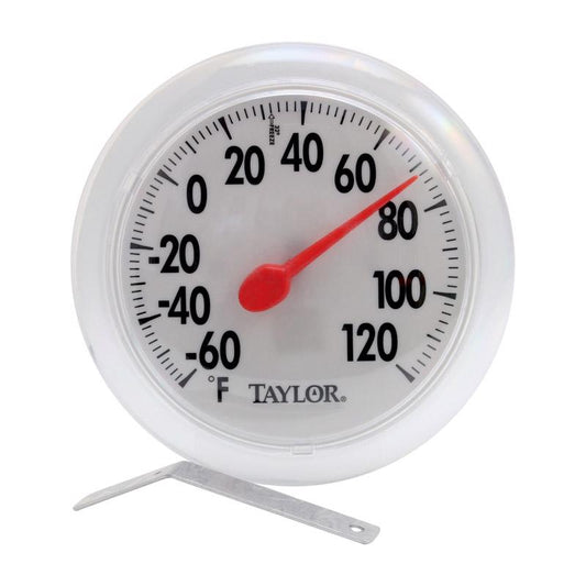 Taylor Dial Thermometer Plastic White 6 in.