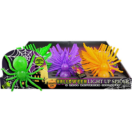 Magic Seasons White 4.75 in. Prelit Light Up Spider