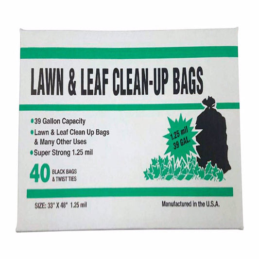 Primrose Plastics 39 gal Lawn and Leaf Bags Twist Ties 40 pk