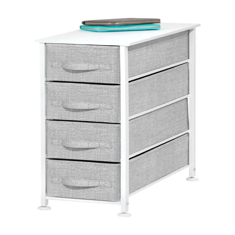 iDesign Aldo 4 drawer Gray/White Storage Unit 29.7 in. H X 18.9 in. W X 7.9 in. D