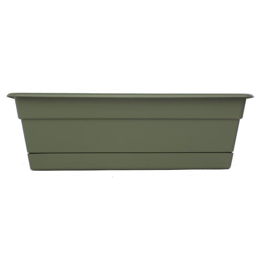 Bloem Dura Cotta 5.75 in. H X 18 in. W X 7.5 in. D Plastic Window Box Living Green