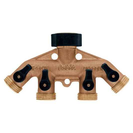 Orbit 3/4 in. Brass Threaded Male Garden Hose Manifold