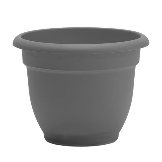 Bloem Ariana 7 in. H X 8.75 in. W X 8 in. D Polyresin Traditional Planter Charcoal