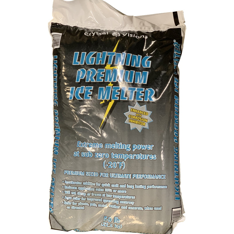 Crystal Visions Lightening Premium Pet Friendly Crystal Ice Melt 50 lb