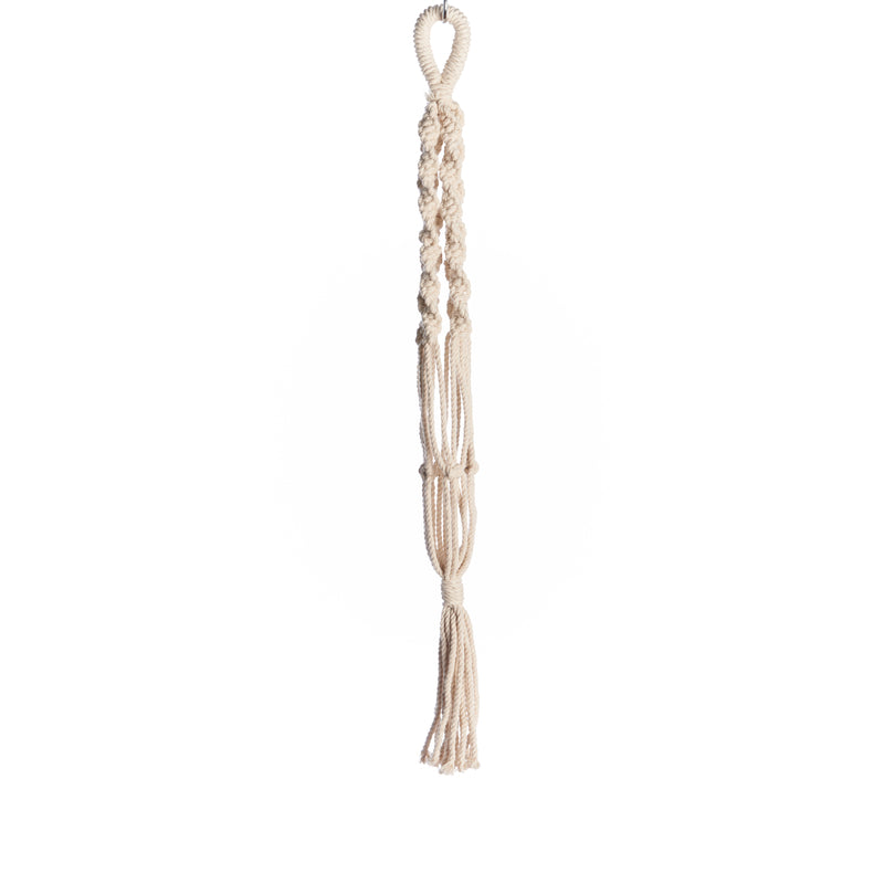 Primitive Planters White Cotton 17 in. H Twisted Cord Plant Hanger 1 pk