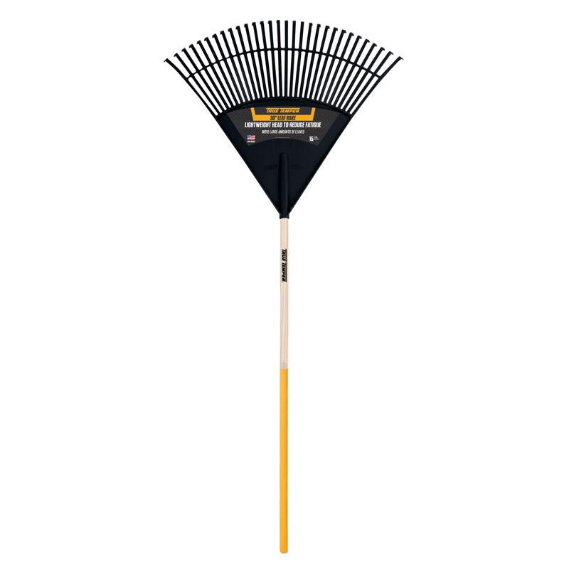 True Temper 68 in. 30 Tine Poly Rake Wood Handle