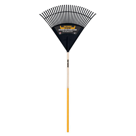 True Temper 68 in. 30 Tine Poly Rake Wood Handle