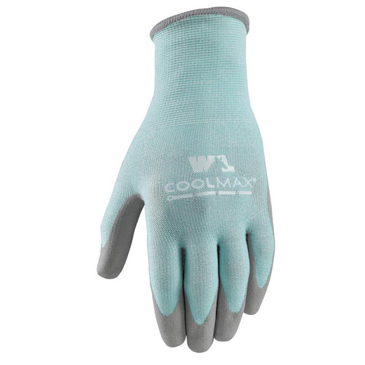 Wells Lamont Cool Max Women's Indoor/Outdoor Gardening Gloves Blue/Gray M 1 pair