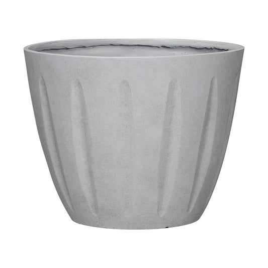 L&G 10 in. H X 12 in. D Polyresin Spritzer Planter Stone