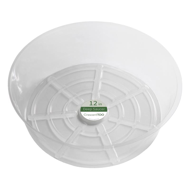 Crescent Garden 3.7 in. H X 12 in. D Plastic Plant Saucer Clear