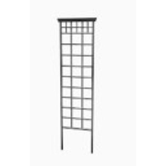 Living Accents 78 in. H Black Steel Garden Trellis