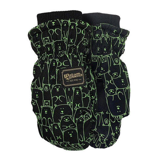 Watson Gloves XS Nylon LÂ’il Bear Mitts Green Cold Weather Gloves