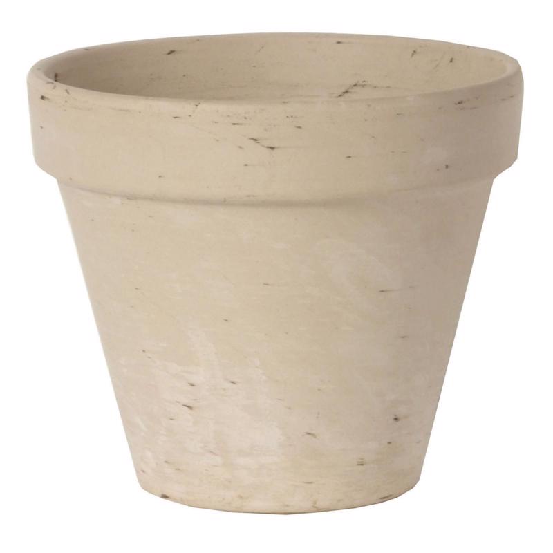 Border Concepts 7 in. H X 8 in. D Terracotta Flower Pot Granite