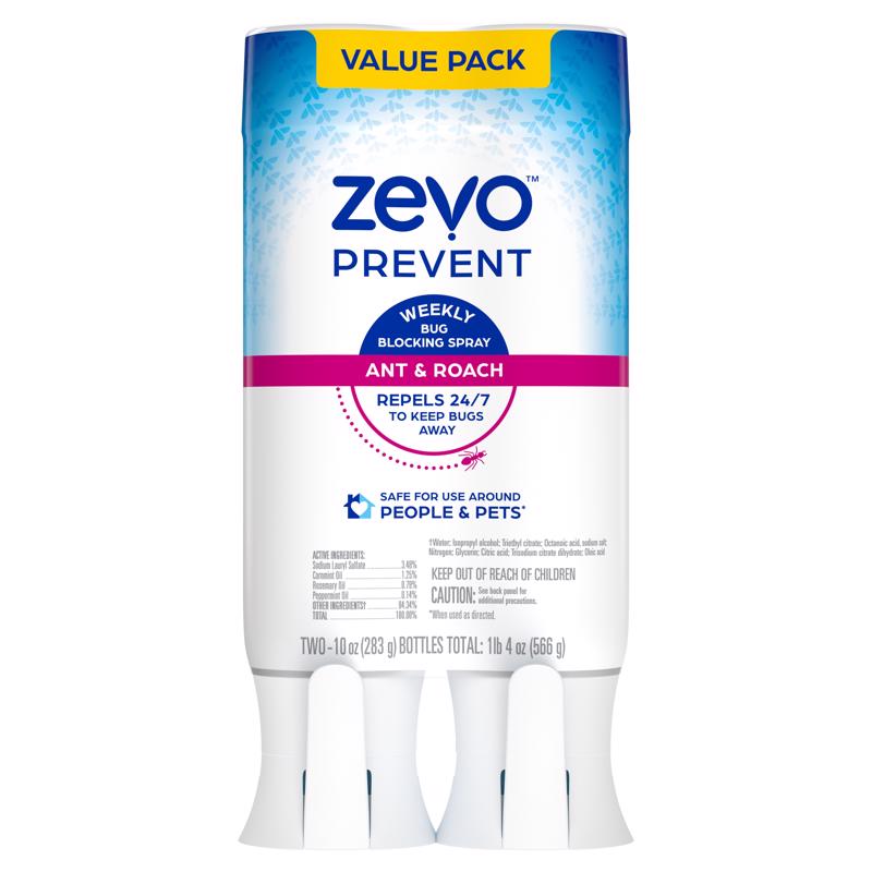 Zevo Prevent Insect Repellent Liquid For Ants/Fleas/Roaches 10 oz