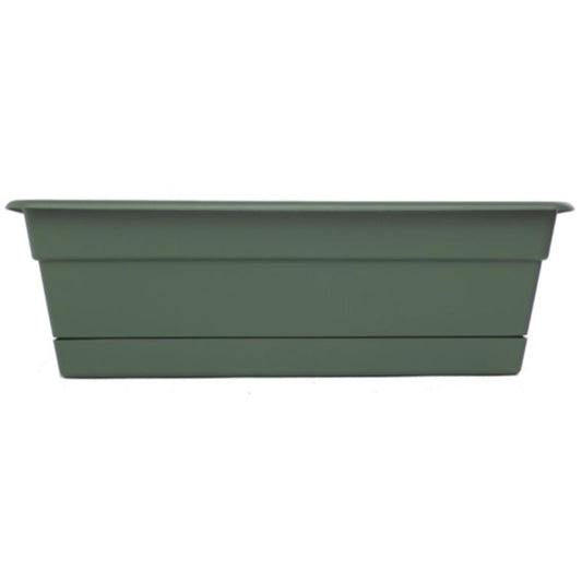 Bloem Dura Cotta 5.75 in. H X 24 in. W X 7.5 in. D Plastic Window Box Basil