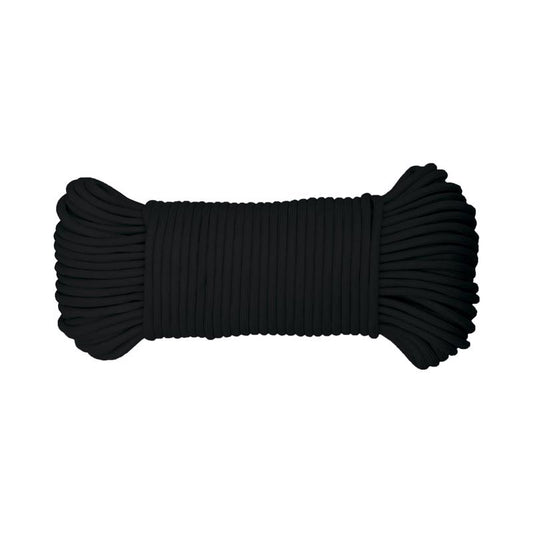 Ace 5/32 in. D X 100 ft. L Black Braided Polyester Paracord