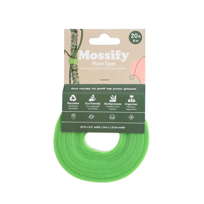 Mossify Re-usable Hook and Loop Enclosure 20 ft. W X 0.5 in. D Green Multiple Plant Tie Tape
