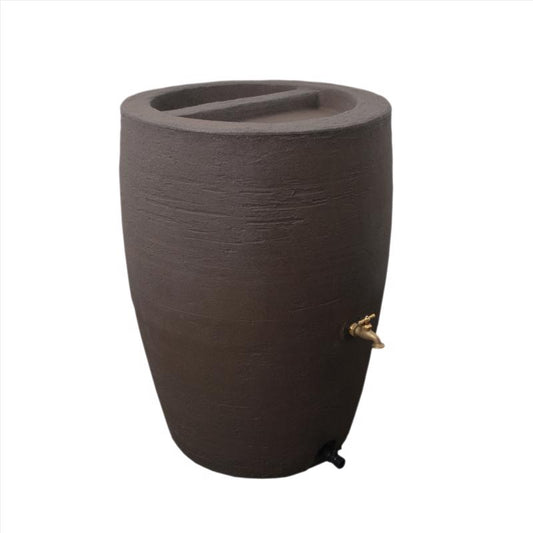 Algreen Products Athena Brown 50 gal Rain Barrel Polyethylene