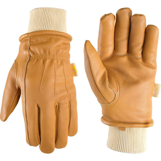 Wells Lamont Women's Indoor/Outdoor Winter Work Gloves Tan M 1 pair