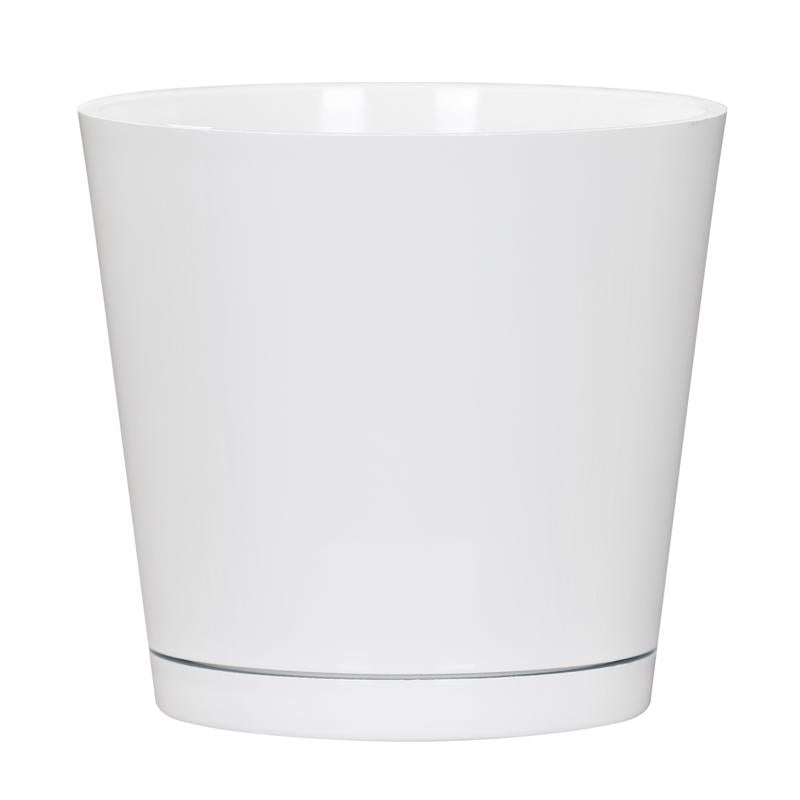 L&G Solutions 5.7 in. H X 6 in. W X 6 in. D X 6 in. D Resin Planter White