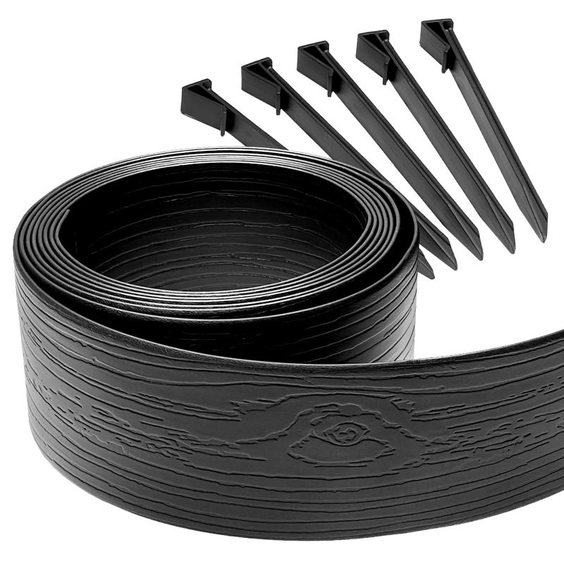 Master Mark 20 ft. L X 5 in. H Plastic Black Landscape Edging Kit